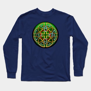 April Shield - 8 Triquetras with interlocking ring Long Sleeve T-Shirt